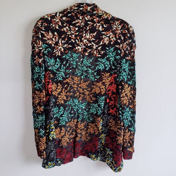 NEW $3150 Missoni Orange Label Metallic Embroidered Leaf Print Crochet Jacket - Picture 7 of 10